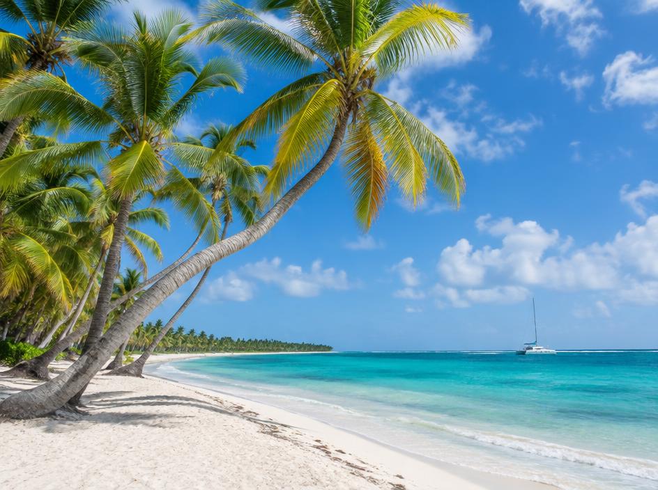 Beach and coastline in Punta Cana, Dominican Republic